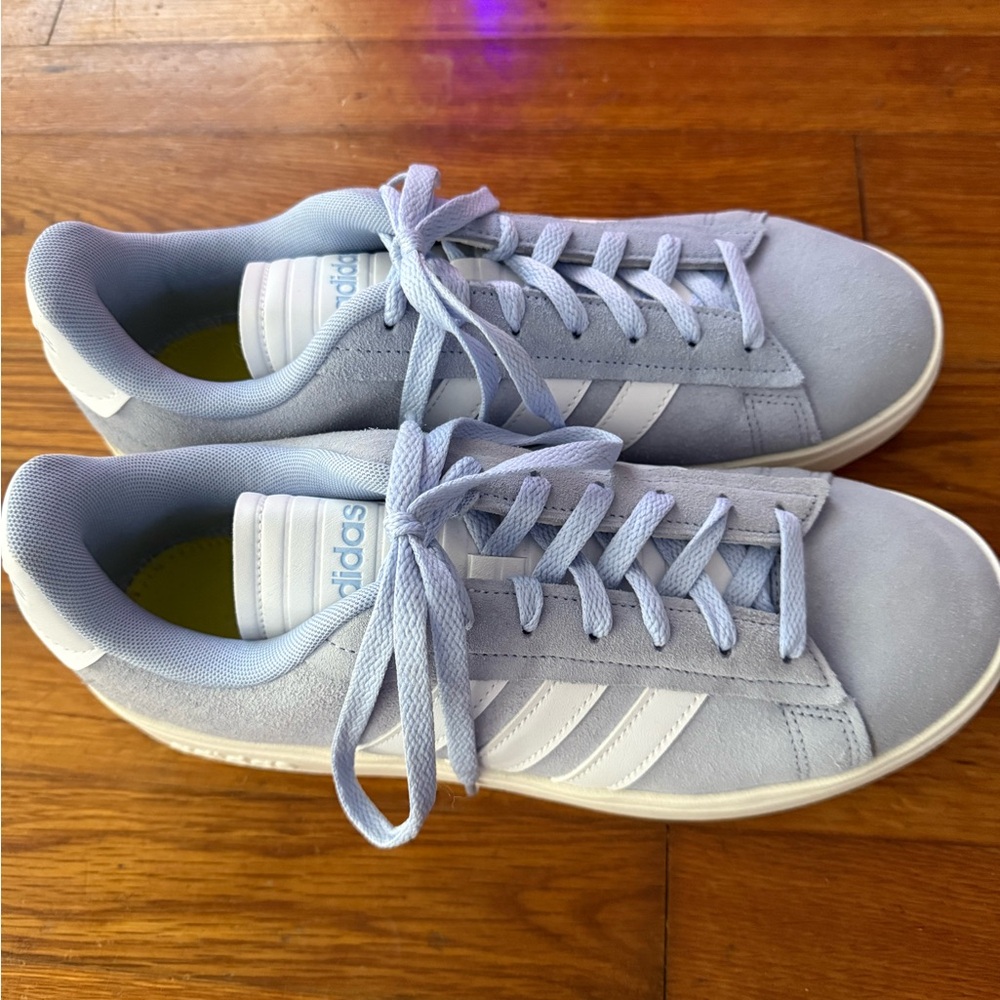 Adidas Sky Blue and White Casual Sneakers